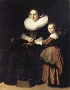 Susana van Collen,Wife of Jean Pellicorne,and Her daughter Eva Rembrandt
